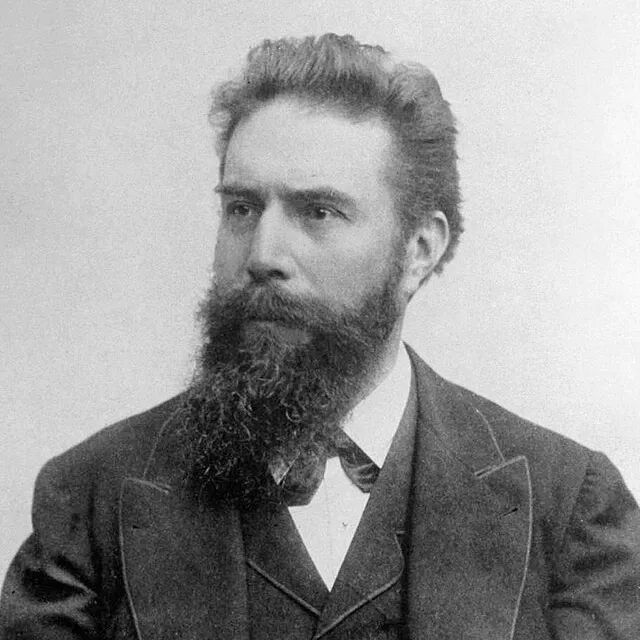 Retrato de Wilhelm Conrad Röntgen inventor de la radiografía