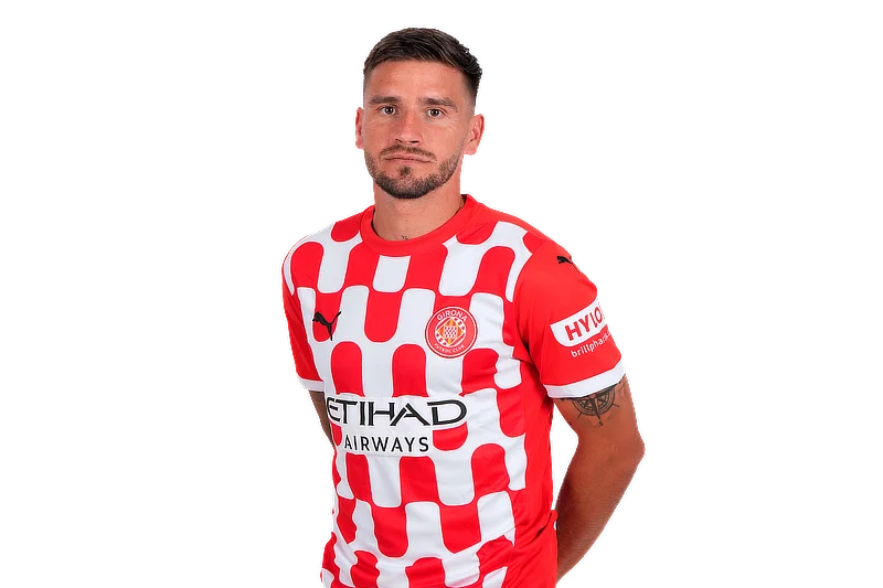 Porto posando para la foto oficial del Girona F.C. temporada 2024-25